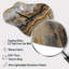Or et gris A Marble Effect I - Horloge murale moderne en métal, impression asymétrique-694233135