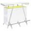 Armoire vin blanc brillant avec DEL