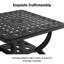 Élégante table basse carrée pour patio extérieur-514546532