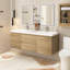Meuble-lavabo double 59 po avec plateau en résine Scheuerman-1608361642