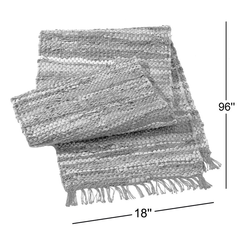 Tucson Hand Woven Leather Table Runner, 18x96in