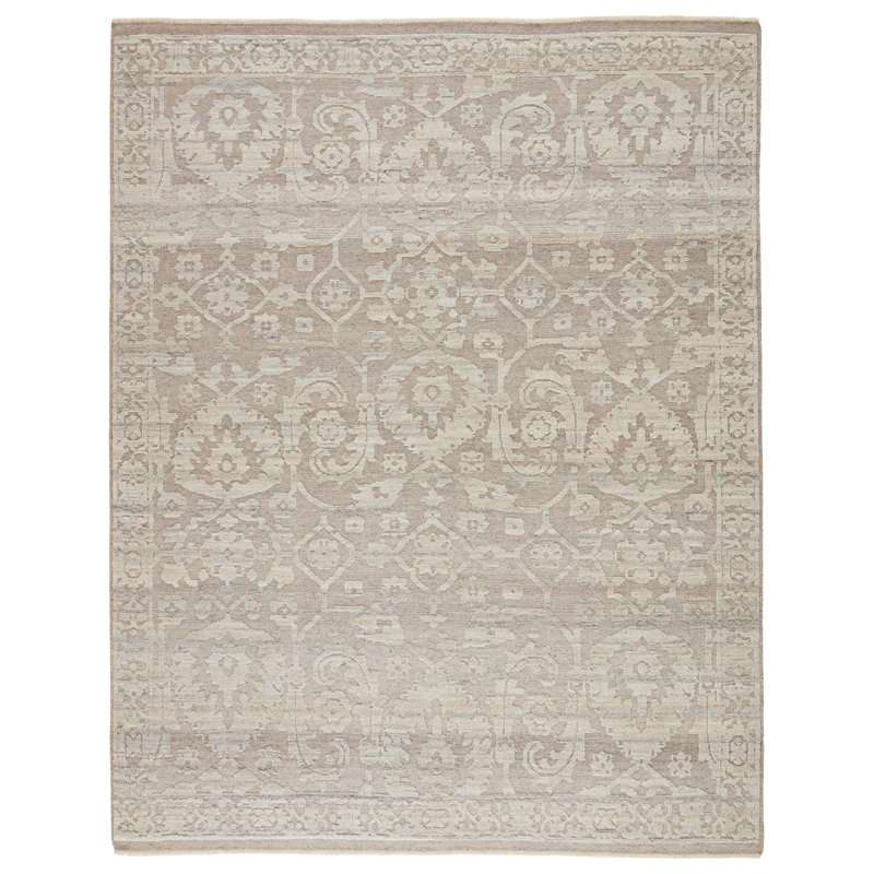 Collinston Oriental Area Rug in Taupe, Rectangle 10' x 14'