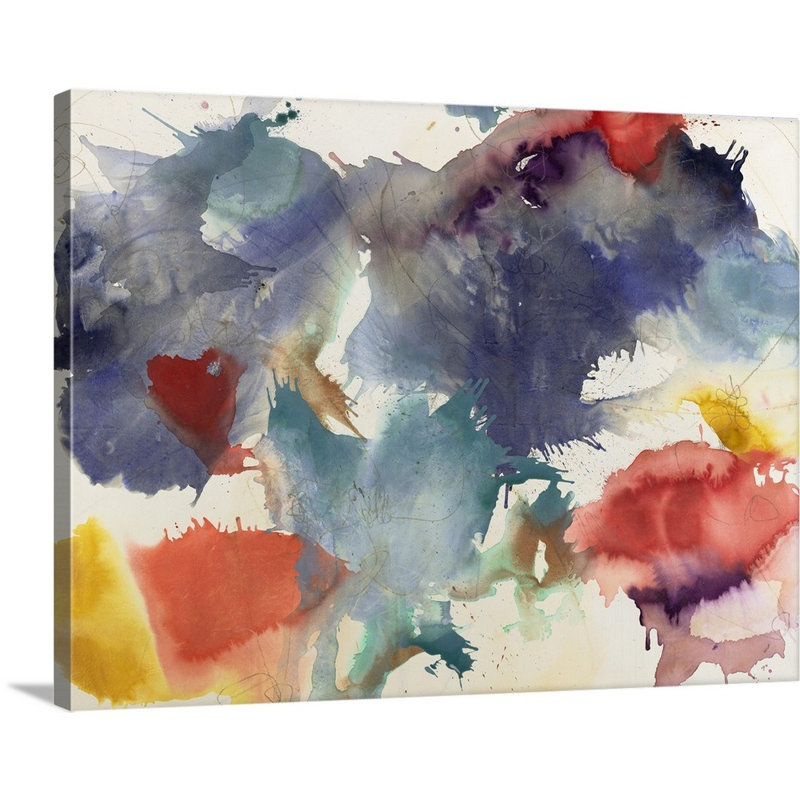 « overflow time », peinture sur toile, Toile tendue, H 12 po x l 16 po x P 1,25 po