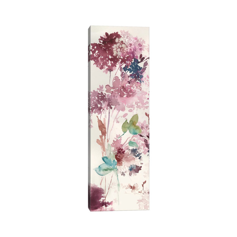Sweet Hydrangea IV by Asia Jensen - Wrapped Canvas Panoramic Painting, 182.88 cm H x 60.96 cm W