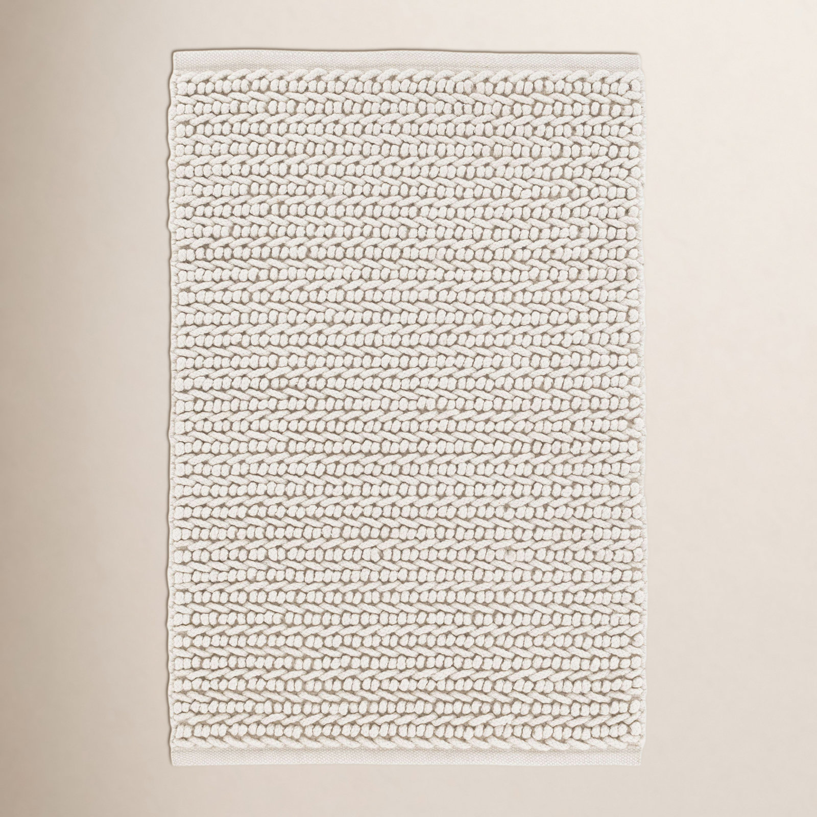Veranda Ivory Hand-Woven Performance Rug, Rectangle 2' x 3'