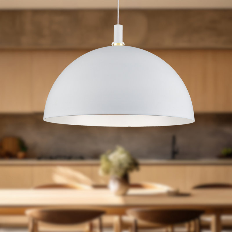Archibald 1 - Light Single Pendant, White, 20" H x 32" W x 32" D