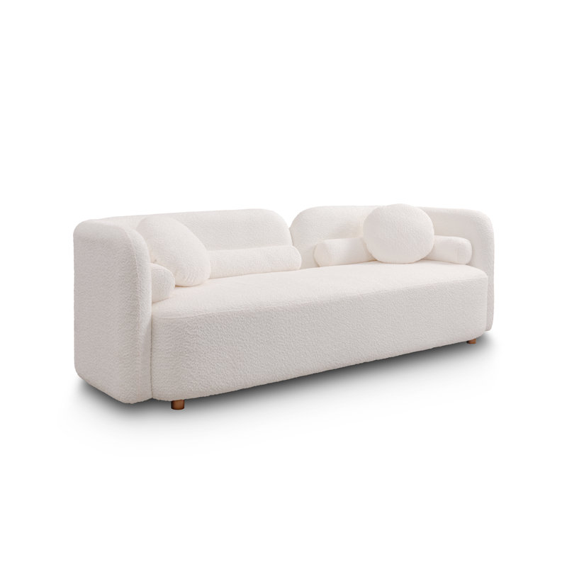 3 + 2 + 1S, canapé de luxe moderne pour le salon, canapé rembourré blanc Boucle pour bureau à domicile, 3 places
