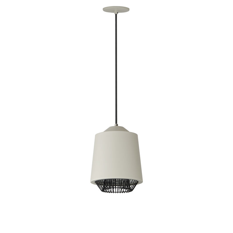 Luminaire suspendu simple Cici, Gris/noir