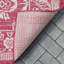 Tapis d'intérieur / extérieur perse oriental fuchsia Lia Delphi-70789946