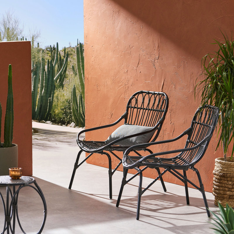 Chaises de patio, Gris, Noir