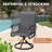 Bachus 8-Person Patio Dining Set with 60" Round Dining Table and 8 Swivel PVC-coated polyester Dining Chairs-2036348446