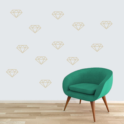 Décalcomanie murale diamants