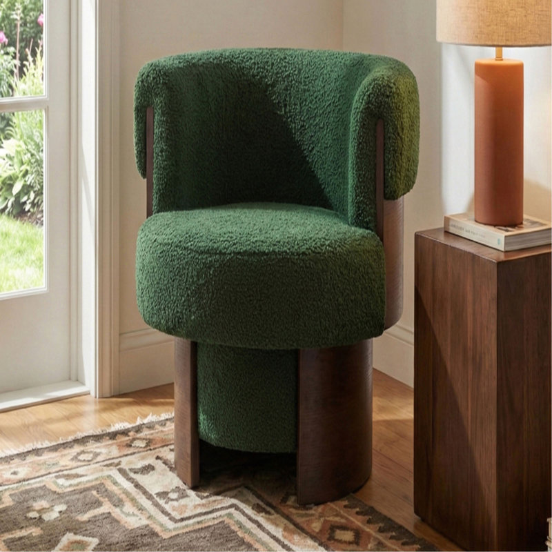 Fauteuil demi-tonneau pivotant 32 po Modern