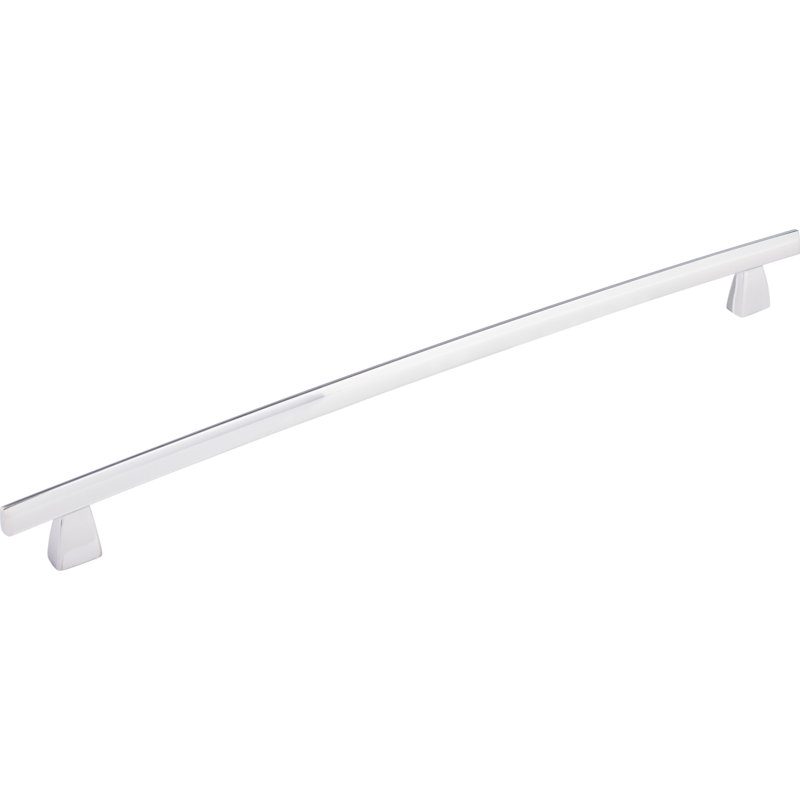 Arched Bar Pull, Polished Chrome, 12" Center to Center