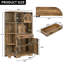 Armoire de rangement 67 po Farmry Kitchen Pantry avec prise de courant et support pour micro-ondes