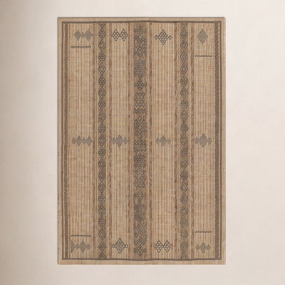 Ava Brown Beige Geometric Outdoor Rug