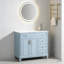Meuble-lavabo avec lavabo, 3 tiroirs et poignées en métal-1925037792