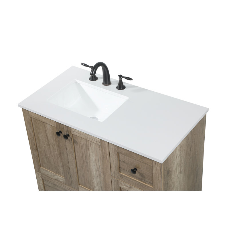 Ensemble de meuble-lavabo simple 36 po Soma, Chêne naturel