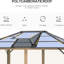 Pavillon de jardin avec toit en polycarbonate et structure en aluminium stable pour auvent et pelouse 10 pi x 12 pi