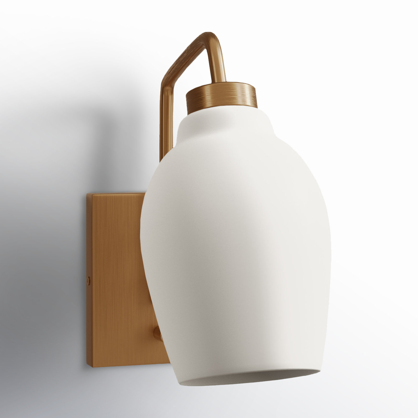 Jaime Single Light Glass Dimmable Armed Sconce
