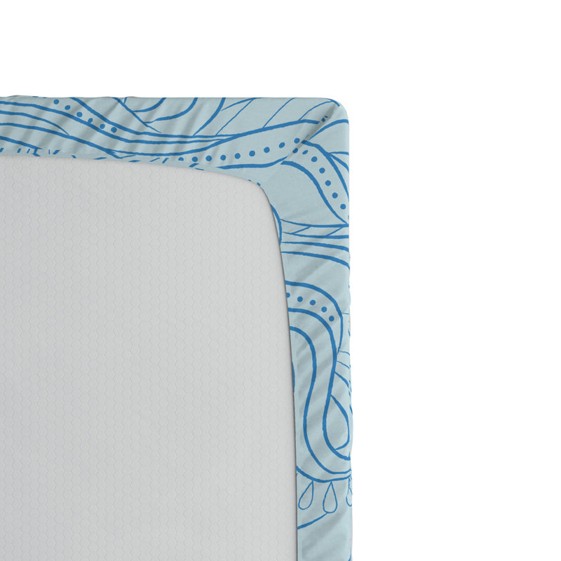 Microfiber Patterned Fitted Sheet, Queen Fitted Sheet