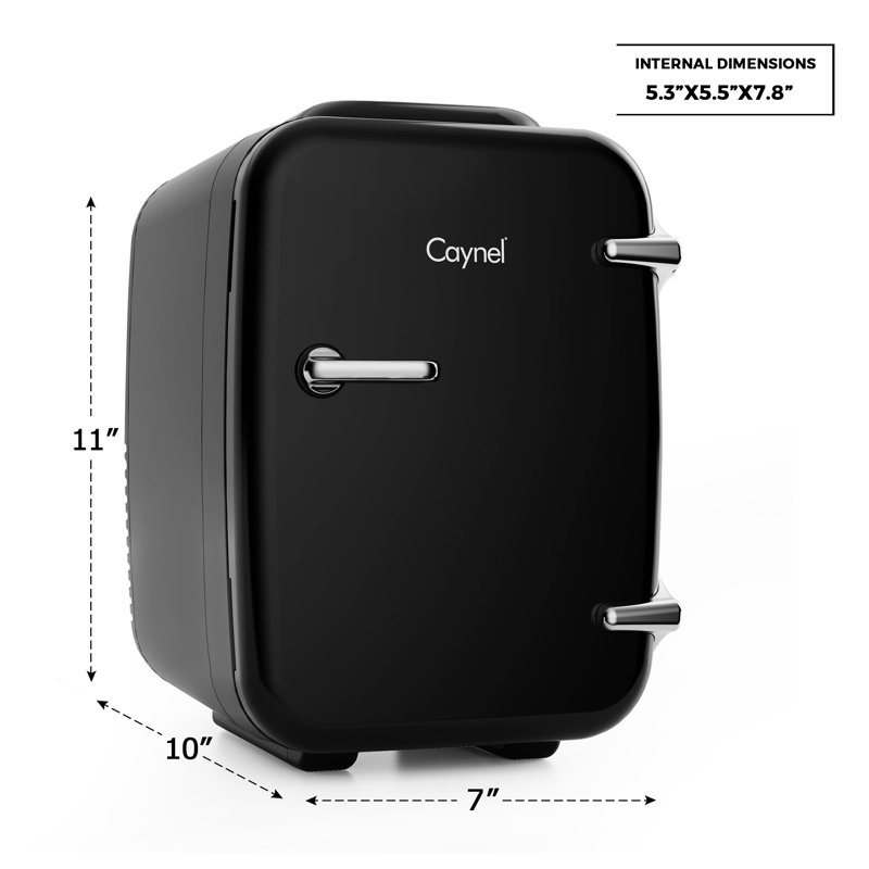 Mini réfrigérateur portatif thermoélectrique 4 litres, Noir, noir, noir, noir