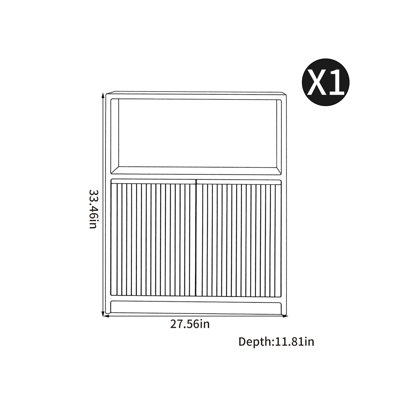 European style simple low bookcase