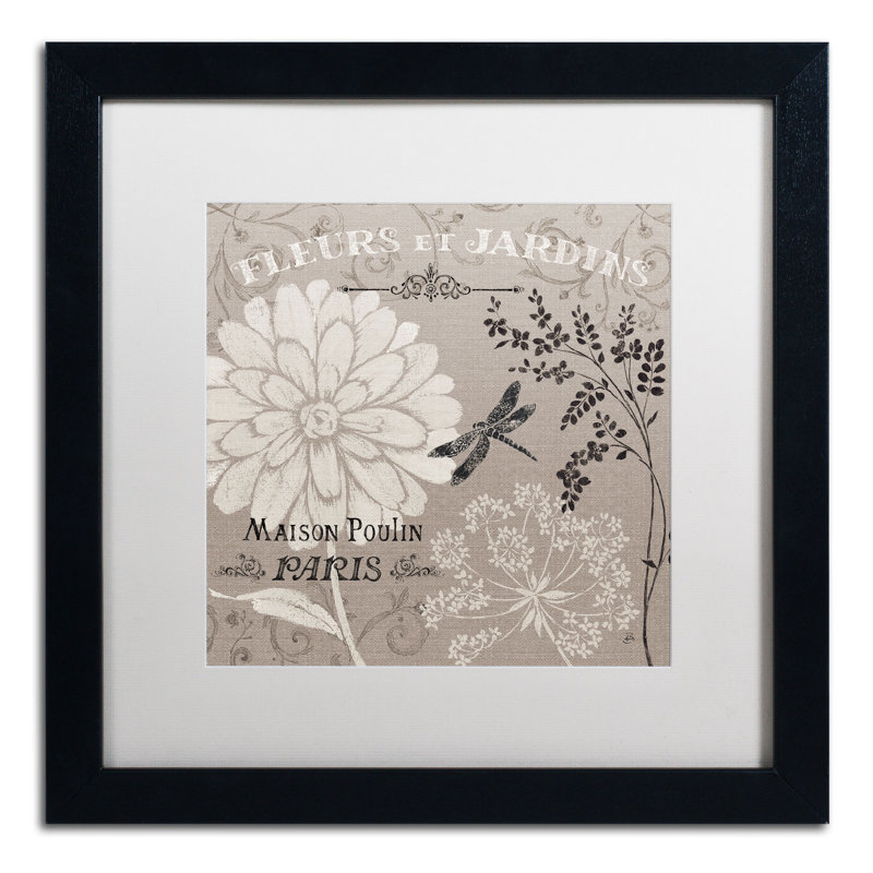 Jaanai «French Linen Garden II» par Daphne Brissonnet, impression encadrée, Blanc, H 16 po x l 16 po