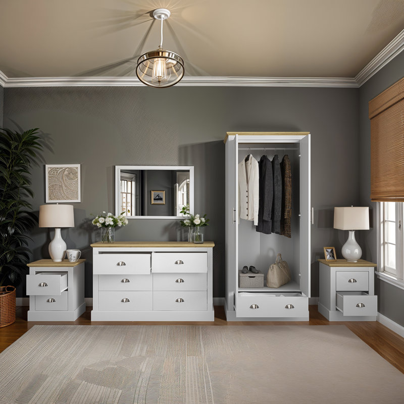 Sufy 4 Piece Bedroom Set, White