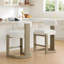 Tabouret de comptoir rembourré en bois massif-751692520