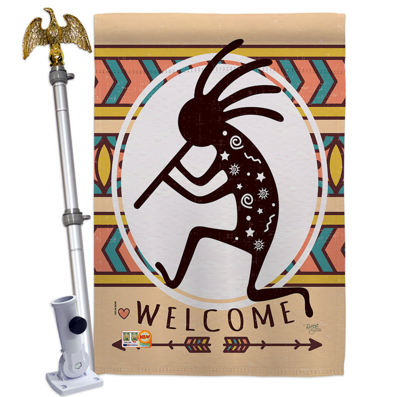 Ensemble de drapeaux H 40 po x l 28 po welcome Kokopelli Dance