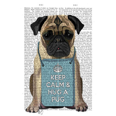" Hug A Pug " Painting Print