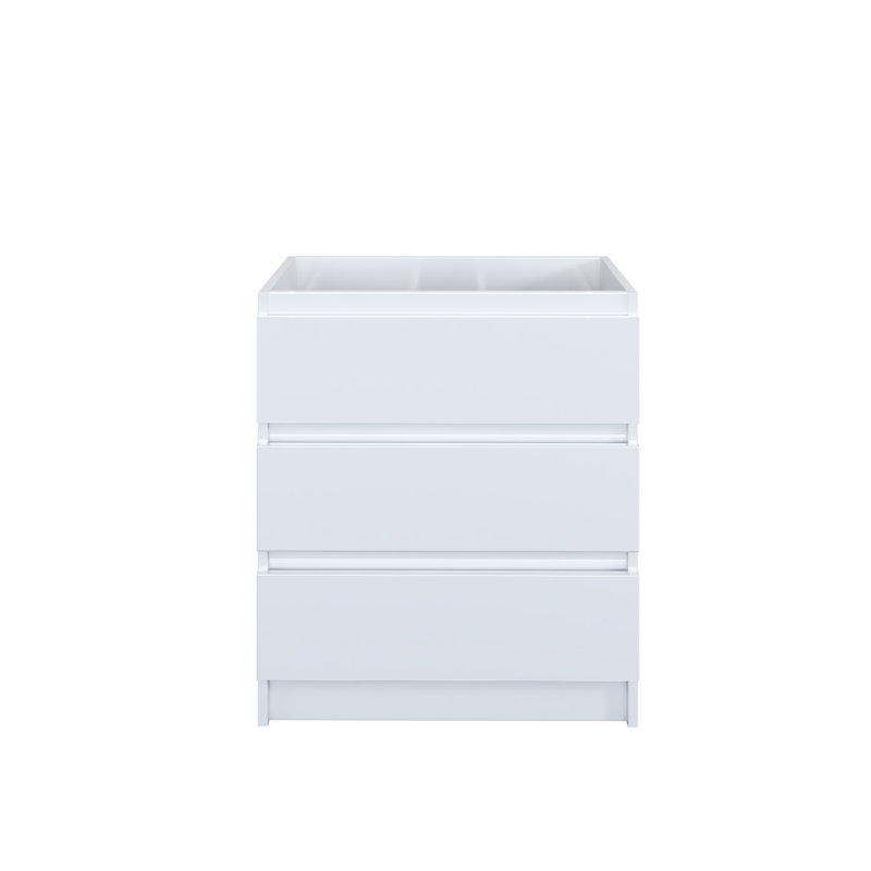 Pepper 29.25'' Single Bathroom Vanity Base Only, Glossy White