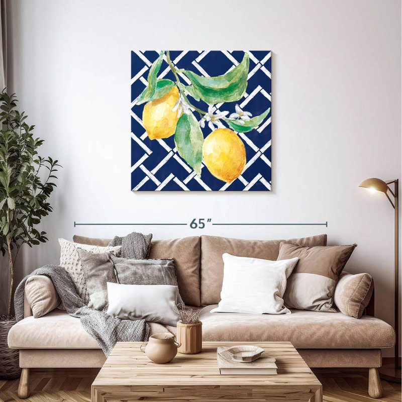 Yarlin Everyday Chinoiserie citrons I, H 36 po x l 36 po