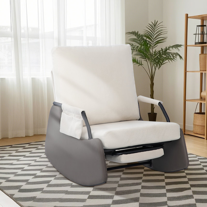70cm Wide Ergonomic Recliner, White