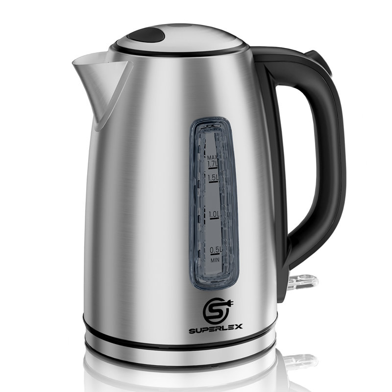 SUPERLEX 1.7L Stainless Steel Electric Tea Kettle