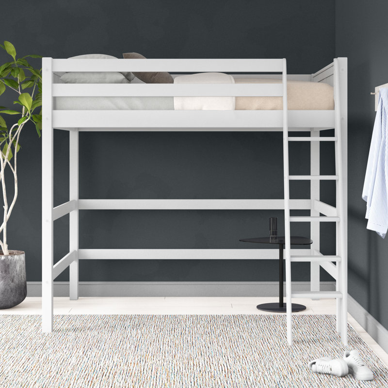 Snari Loft Bed, White, Twin