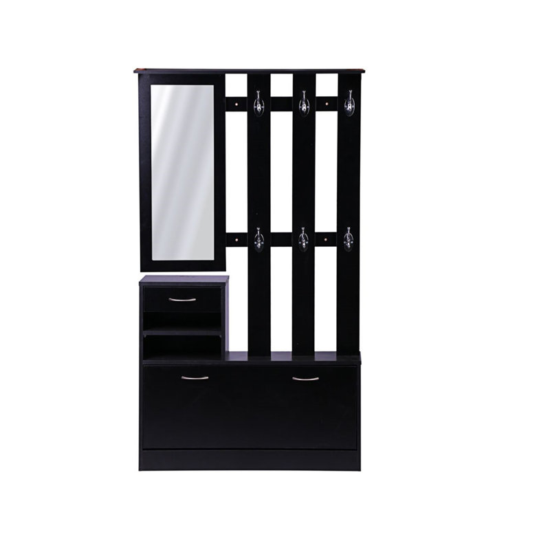 Myrtie Three In One Combination Model Gate Cabinet With Shoe Cabinet+Hang Shelf+ Mirror