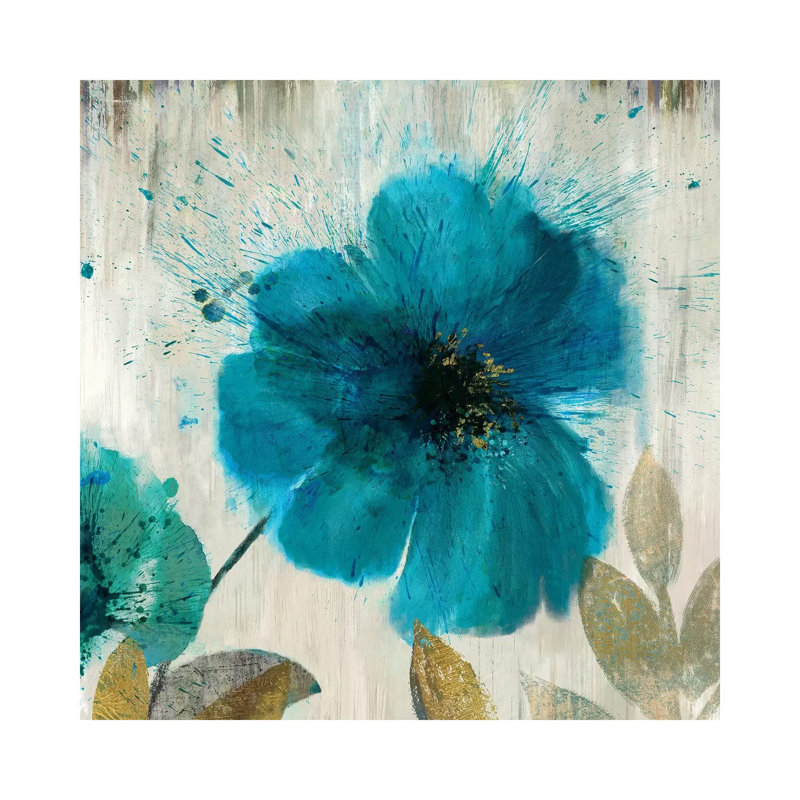 Teal Splash I by Asia Jensen - Wrapped Canvas Gallery-Wrapped Canvas Giclée, 93.98 cm H x 93.98 cm W x 3.175 cm D