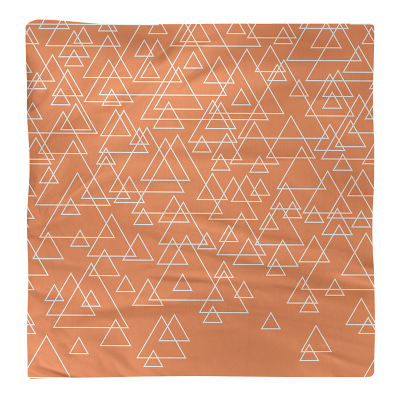 Serviette en coton à triangles de dispersion, H 0,1 po x l 10 po x P 10 po, Orange, Sergé de polyester