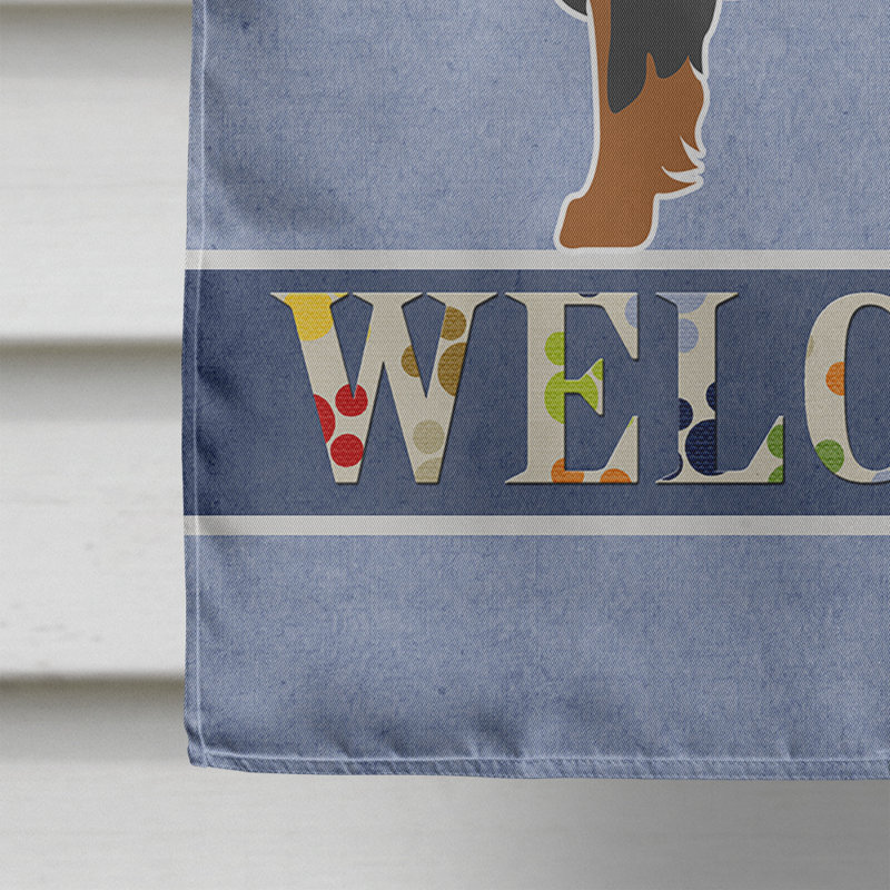 Polyester 2 côtés 40 x 28 po welcome drapeau maison, Setter Gordon