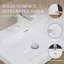 Meuble-lavabo flottant 42 po avec lavabo, meuble de rangement mural rayé avec tiroir à fermeture en douceur et lavabo blanc brillant, entièrement assemblé