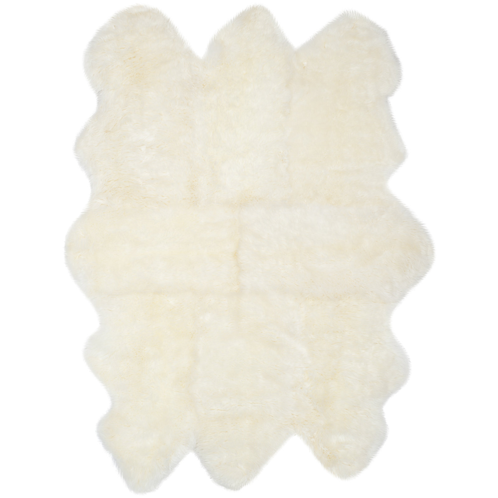 Mera Sheepskin Natural Rug, Rectangle 5'5" x 7'7"