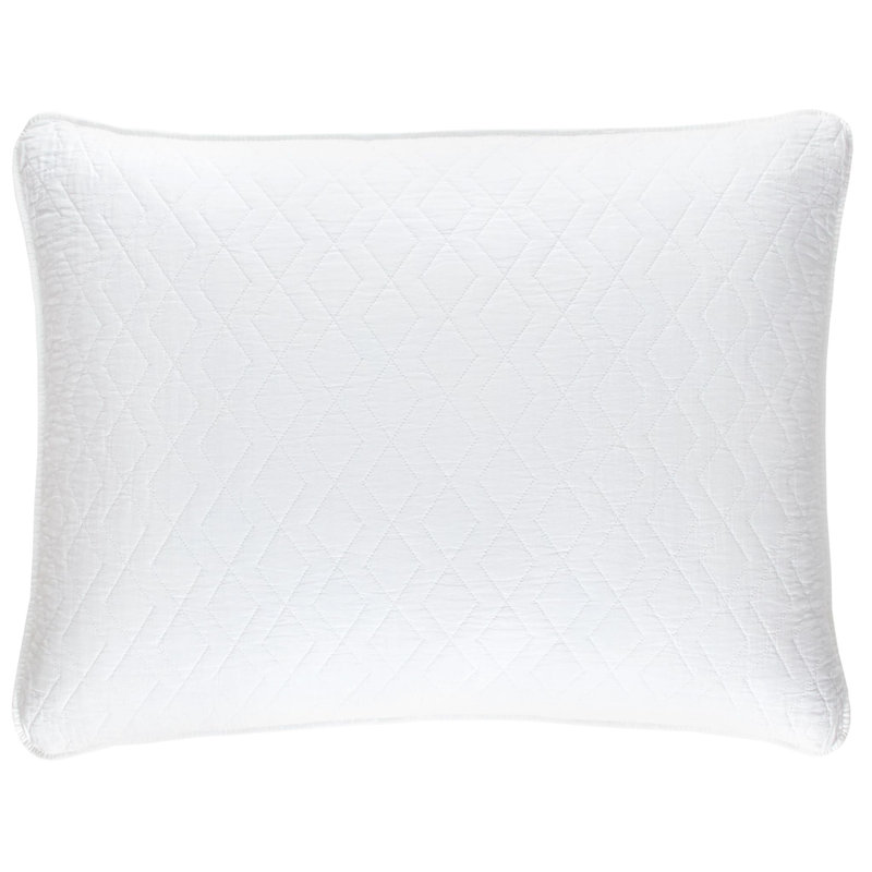 Birdie Quilted Sham, White, Dutch Euro