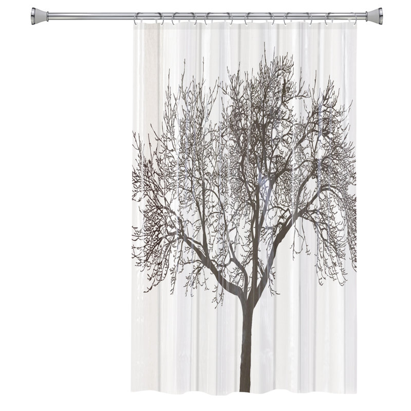 Doublure de rideau de douche en vinyle Tree Maspeth EVA 5G, Moka
