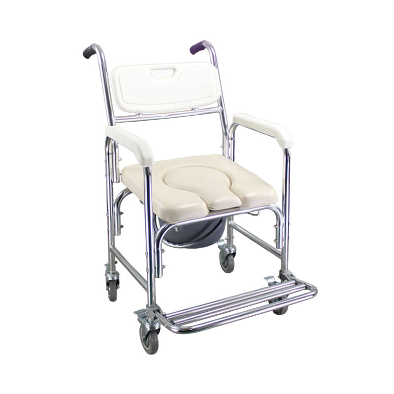Multifunction Mobile Toilet Commode Shower Chair