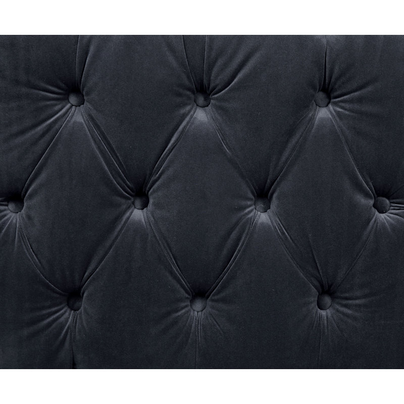 Chaise Ansario, Velours noir