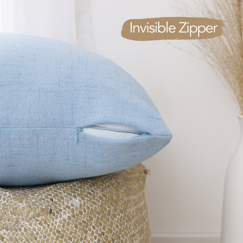  Square Pillow Cover, 24" x 24", Sky Blue