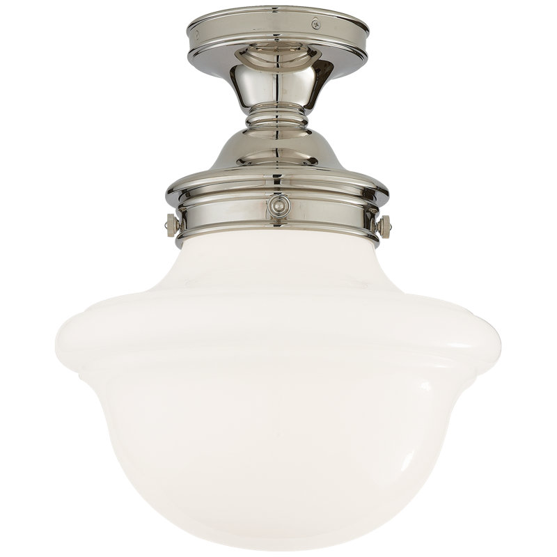 Chapman & Myers Edmond Flush Mount, Polished Nickel
