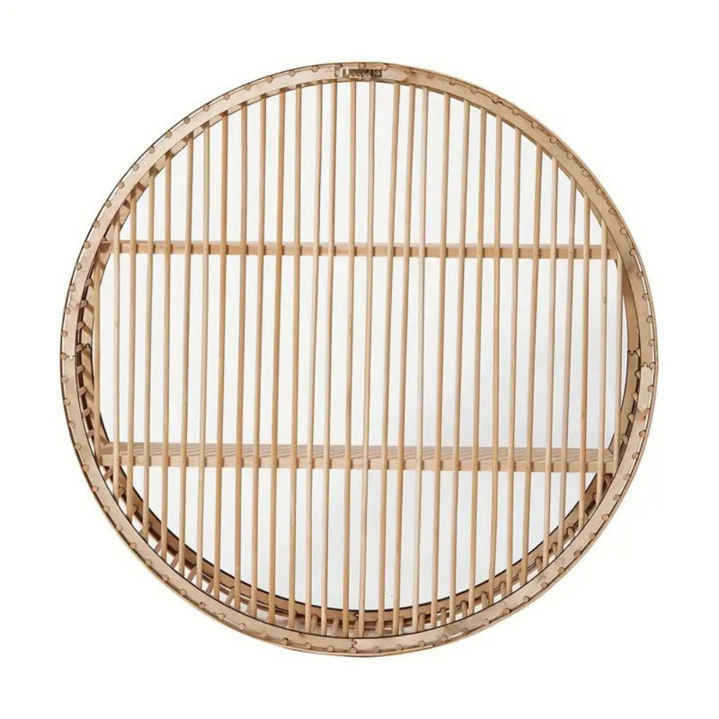 [Tablettes murales en bambou] Élégantes tablettes murales en bambou faites à la main 1 pièce - Décoration durable pour la chambre à coucher, les livres, les œuvres d'art et plus encore